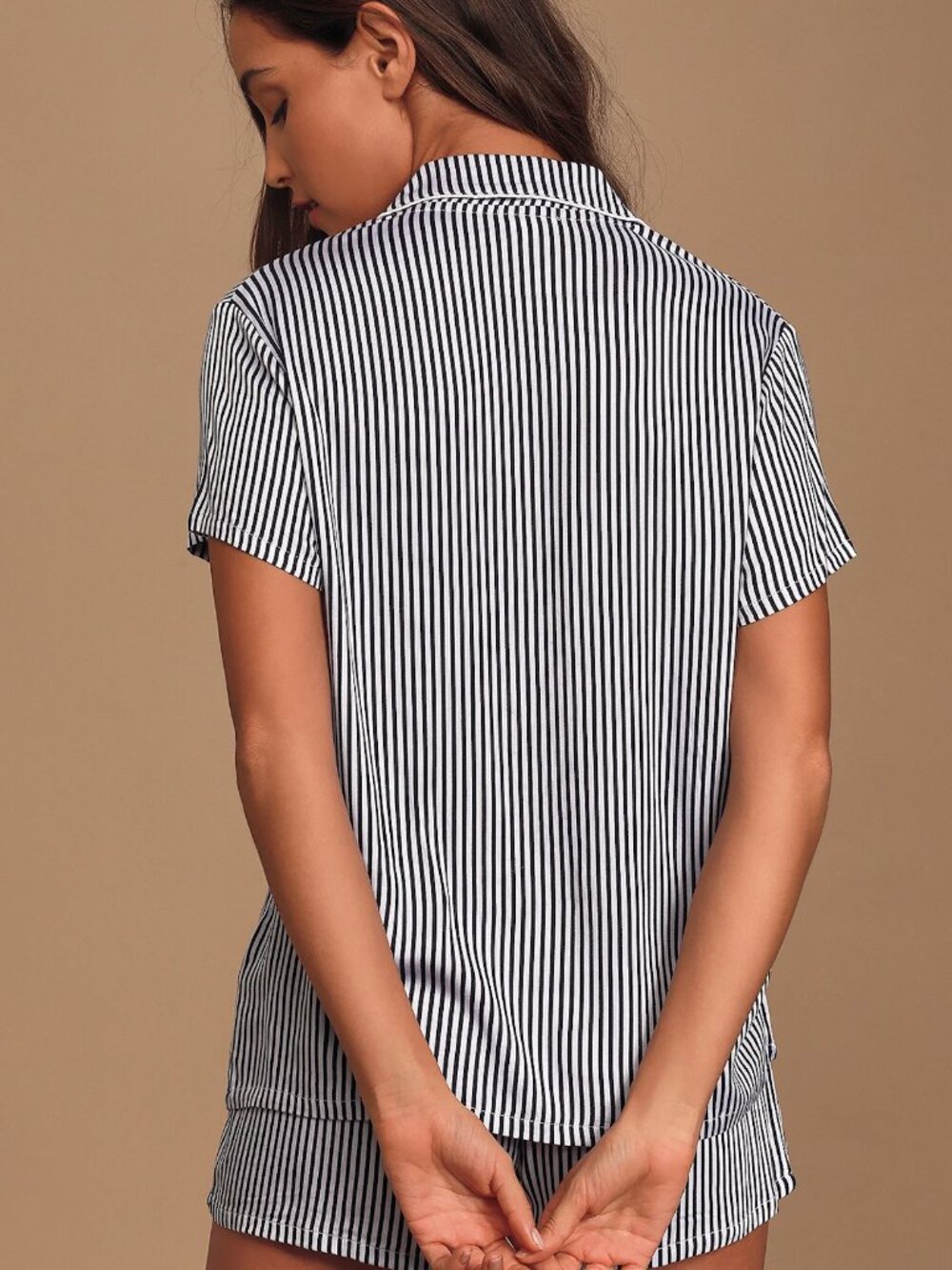 Splendid Heavenly Navy Blue and White Striped Pajama Set - Picture 5 of 16